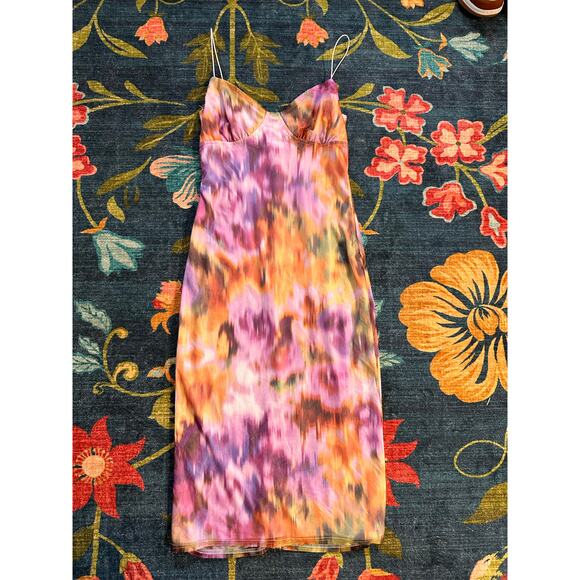 Mahina Multicolor Bodycon Dress Size Medium - Picture 1 of 7